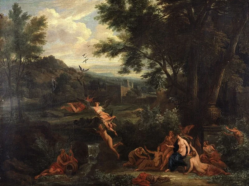 1663-Richard van Orley - Pierides trasformata in gazze (da Ovidio) - Museo di Belle Arti di Gand